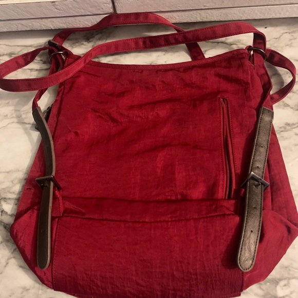 Cortile red backpack bag medium size - Picture 4 of 5